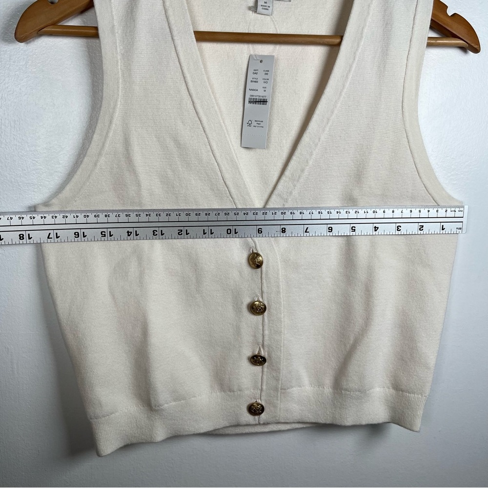 J.Crew Emilie Women’s Sweater-Vest New Sizes S,M Ivory - Picture 7 of 15